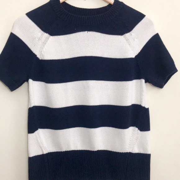 |J Crew| Navy and White Striped Sweater Size Small - Picture 3 of 8